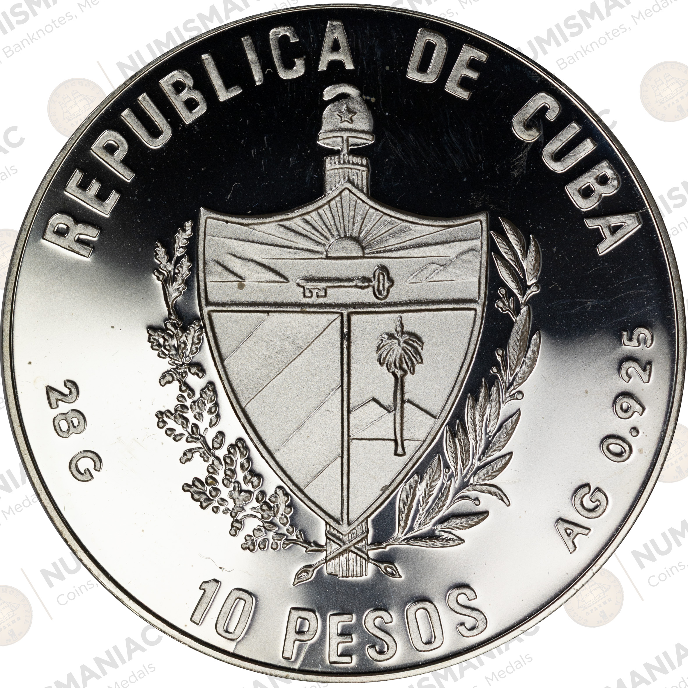 Cuba 🇨🇺 10 Pesos 1992 Silver Coin – Barcelona Olympic Games Commemorative (Ag / 28gr / .925). - Image 3