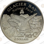 Cook Islands 🇨🇰 National Parks Series – Glacier Bay – Silver $2 Coin(Ag / 10gr / .500). - Image 2