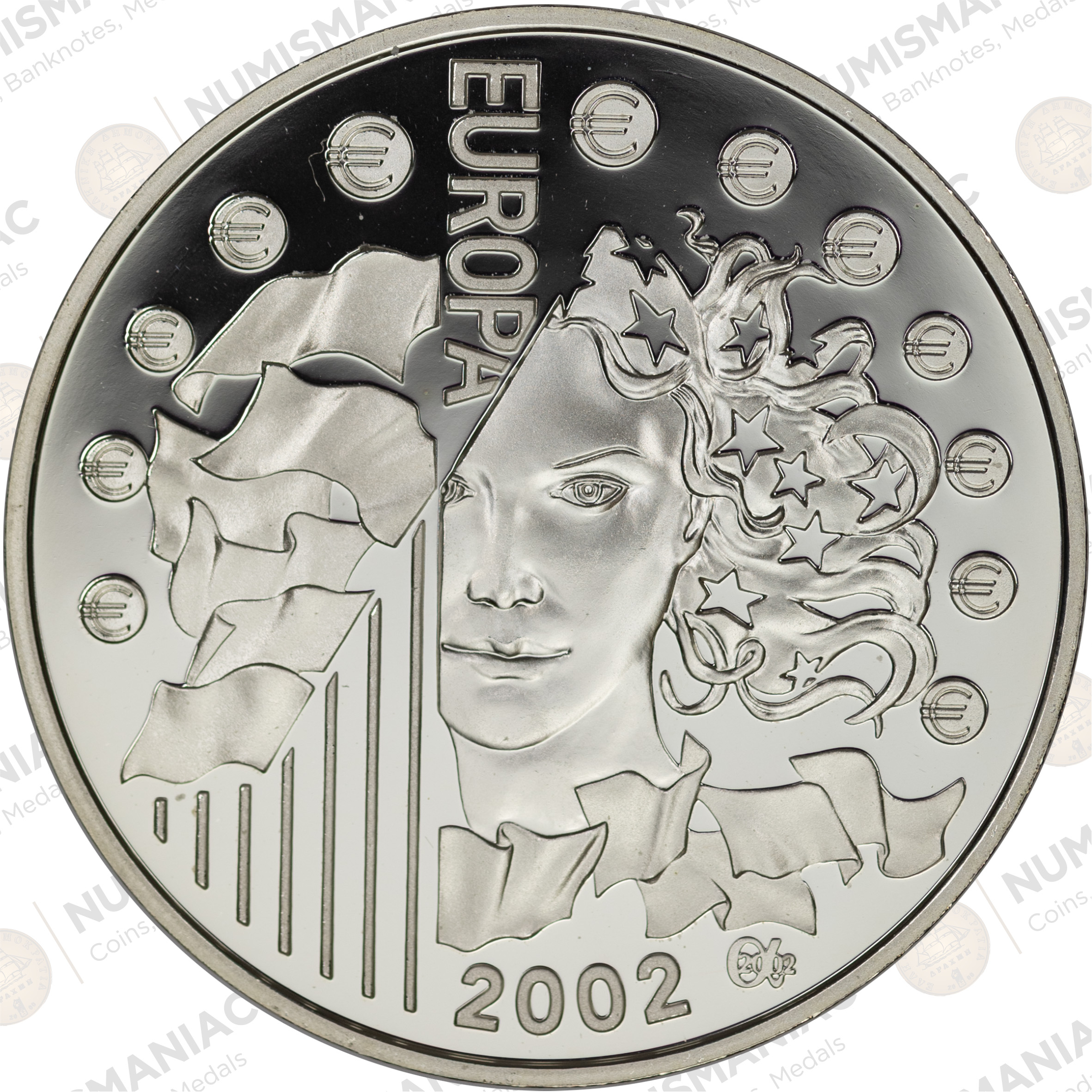 France 🇫🇷 2002 1.5 Euro Silver Proof Coin – First Euro Collector Issue (Ag / 22.2gr/ .900). - Image 3