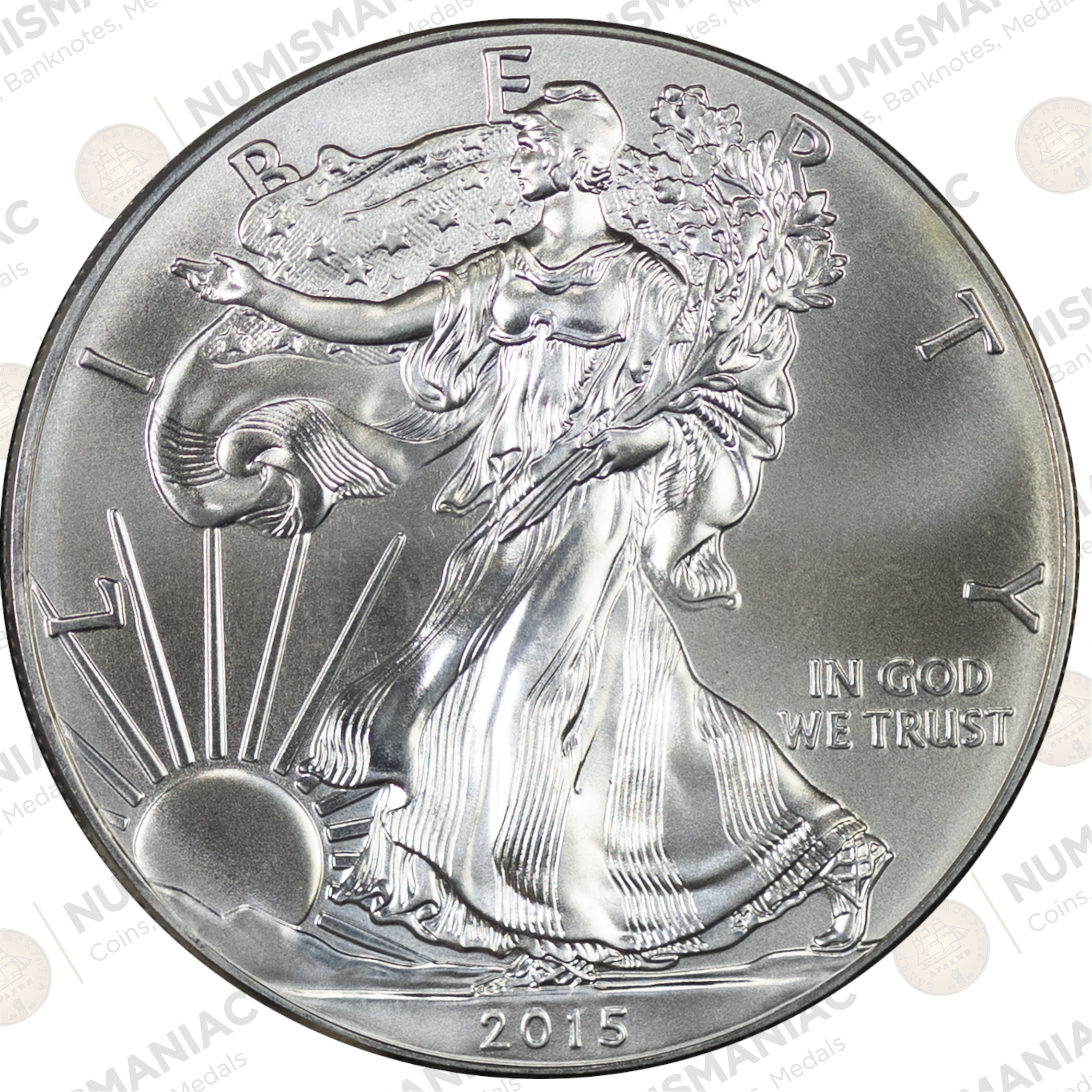 USA 🇺🇸 2015 1 oz Silver American Eagle Bullion Coin – (Ag / 31.1gr/ .999). - Image 3