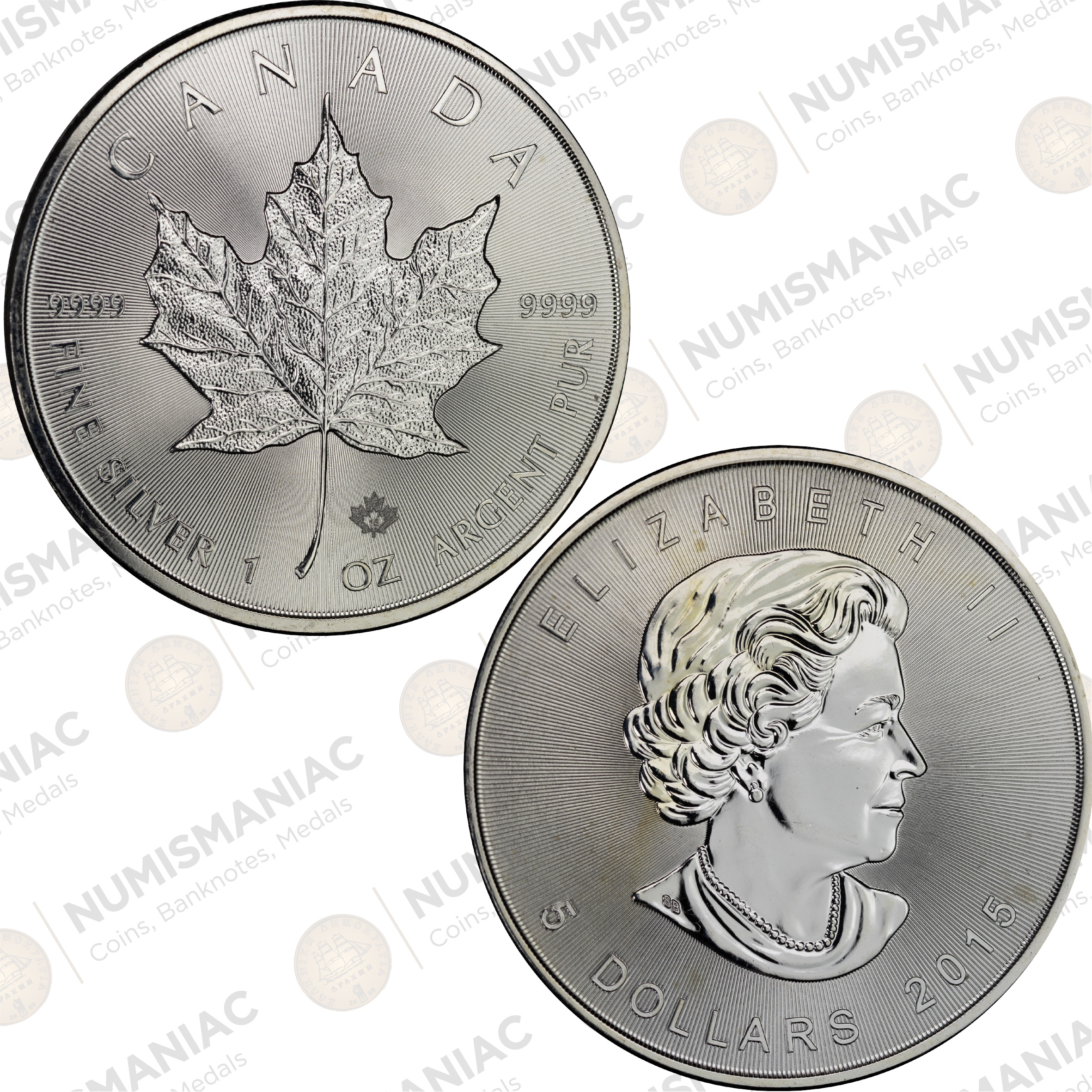 Canada 🇨🇦 2015 1 oz Silver Maple Leaf Coin – .9999 Fine Silver Investment Bullion.