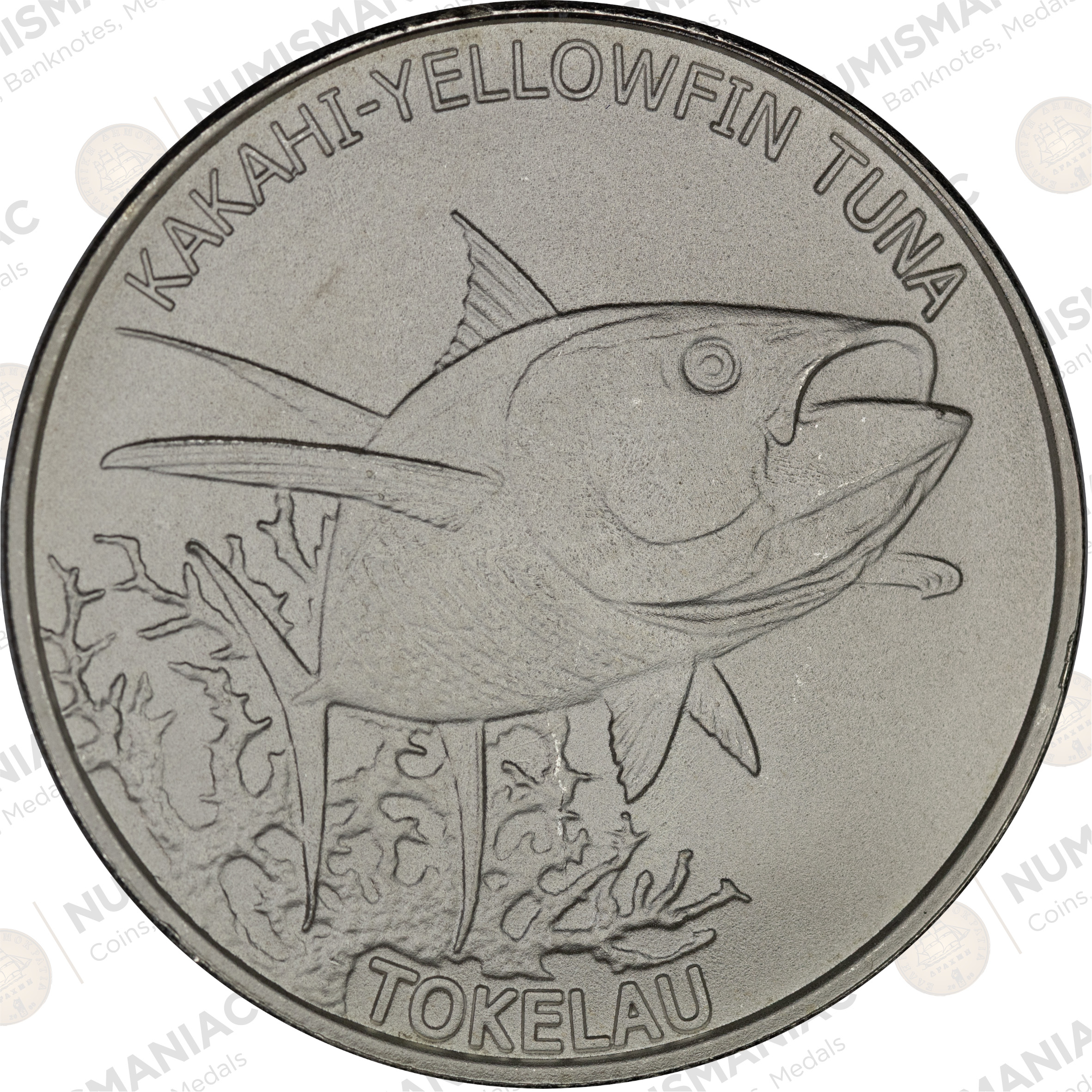 Tokelau 🇹🇰 2014 1 oz Silver Kakahi-Yellowfin Tuna Coin – .999 Fine Silver Bullion Series - Image 2