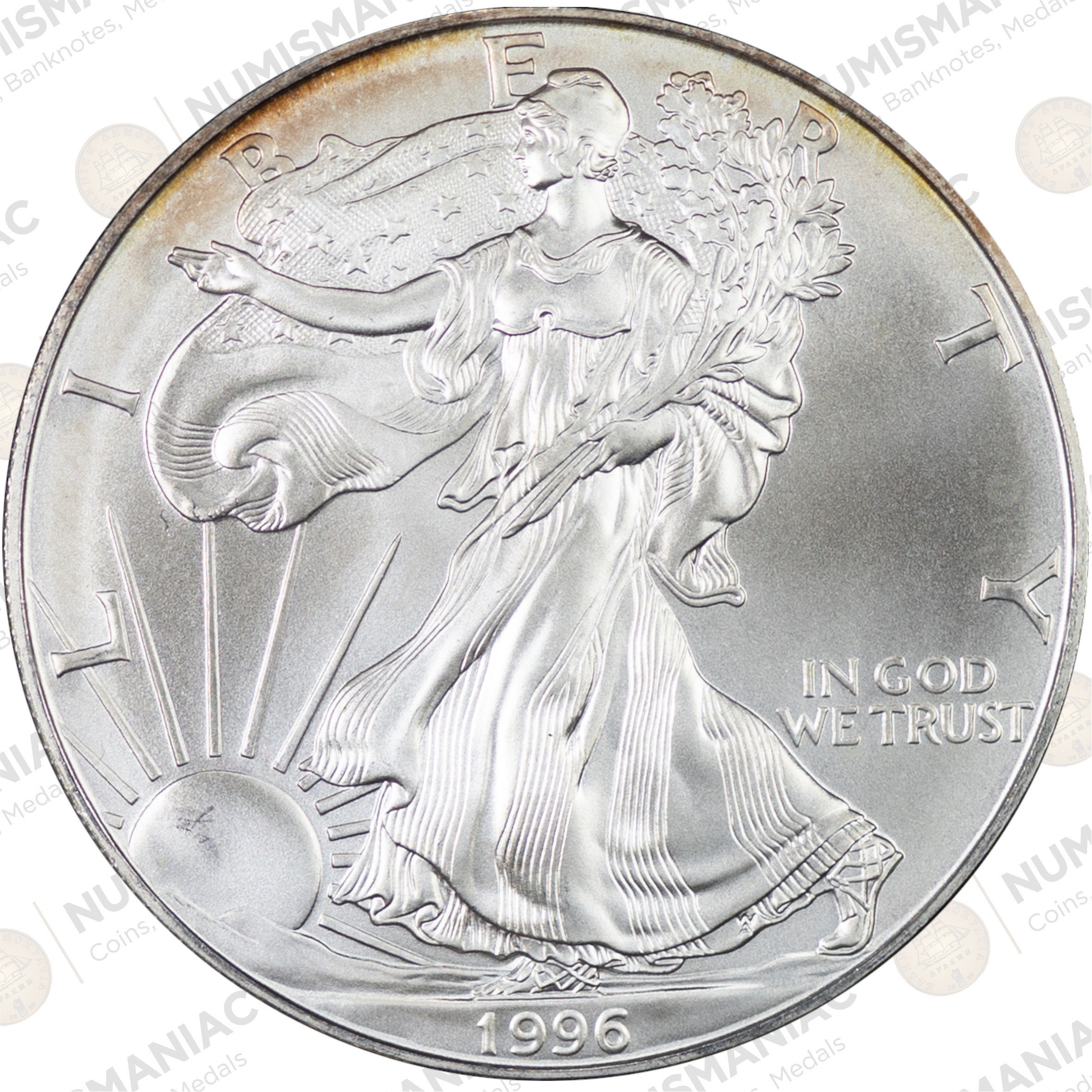 USA 🇺🇸 1996 1 oz Silver American Eagle Bullion Coin – (Ag / 31.1gr/ .999). - Image 3
