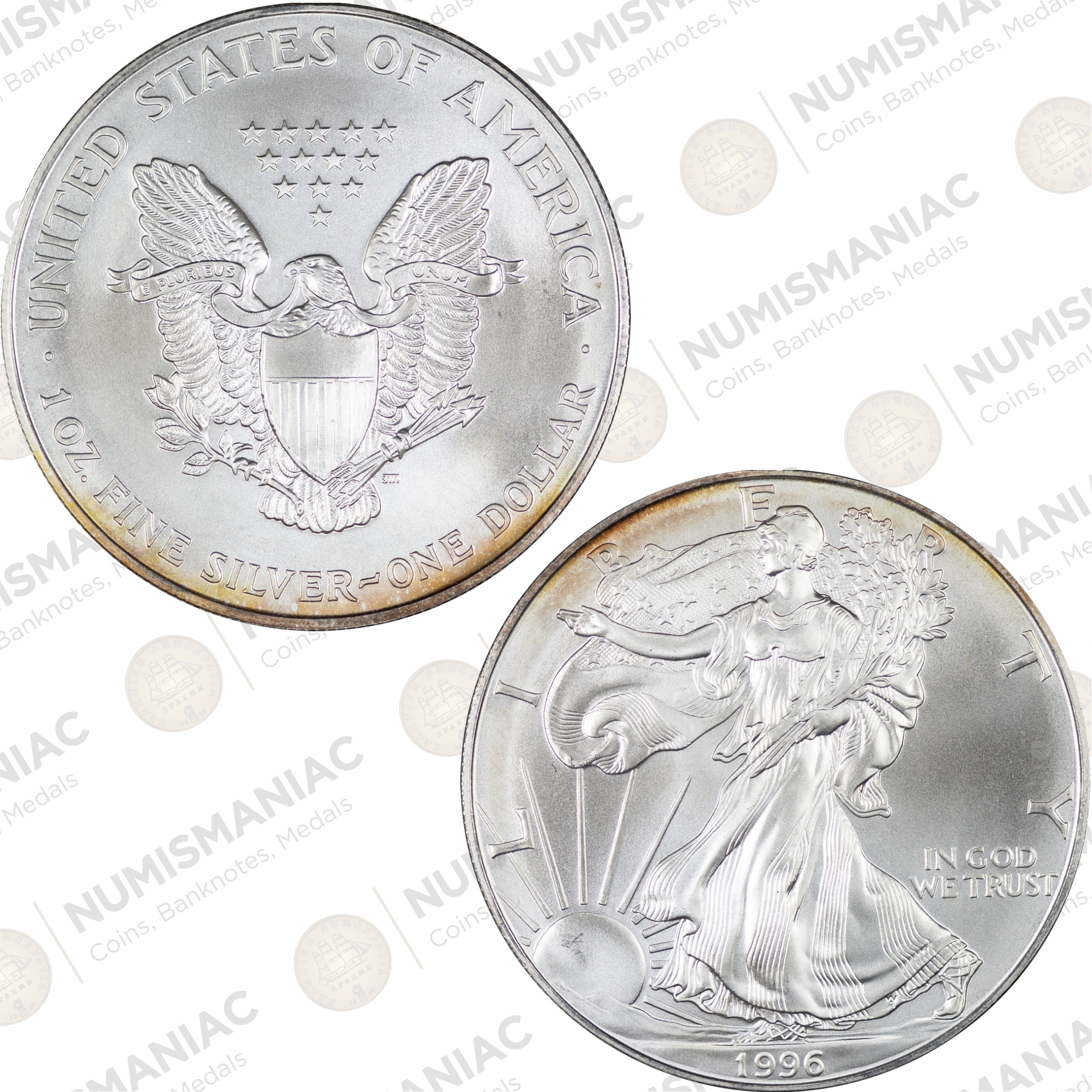 USA 🇺🇸 1996 1 oz Silver American Eagle Bullion Coin – (Ag / 31.1gr/ .999).