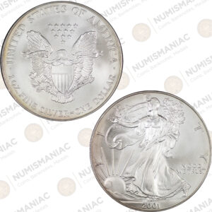 USA 🇺🇸 2001 1 oz Silver American Eagle Bullion Coin – (Ag / 31.1gr/ .999).