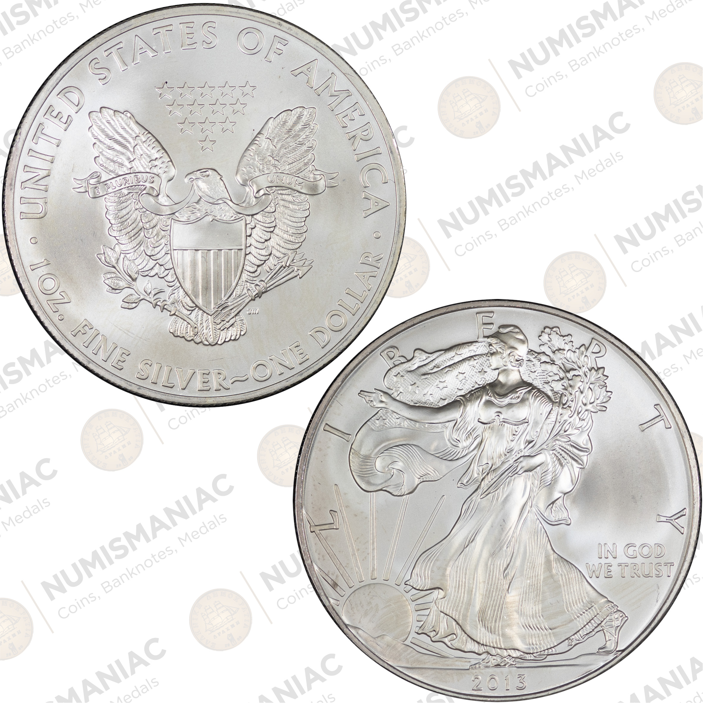 USA 🇺🇸 2013 1 oz Silver American Eagle Bullion Coin – (Ag / 31.1gr/ .999).