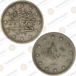 Ottoman Empire 🇹🇷 1909 (1327/1) 2 Kurus Mehmed V KM#752 - (Ag/ 2.4gr /.830).