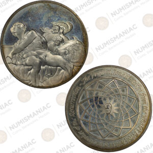 USA 🇺🇸 1970 Franklin Mint Silver Medal - Michelangelo ““The Prophet Jonah”. -(Ag/ 41,07gr /.925).