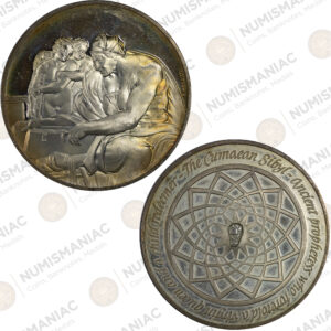 USA 🇺🇸 1970 Franklin Mint Silver Medal - Michelangelo “The Cumaean Sibyl”. (Ag/ 39,23gr /.925).