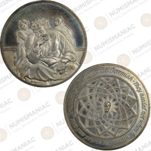 USA 🇺🇸 1970 Franklin Mint Silver Medal - Michelangelo “The Prophet Jeremiah”. (Ag/ 41,08gr /.925).