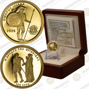 Greece 🇬🇷 2026 Gold Coin € 100 - Greek Mythology - Homer's Iliad - "Achilles' wrath – The Abduction of Briseis".