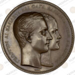 Greece 🇬🇷 1868 Bronze Medal – Birth & Baptism of Constantine I – George I & Queen Olga – Barre - Image 3